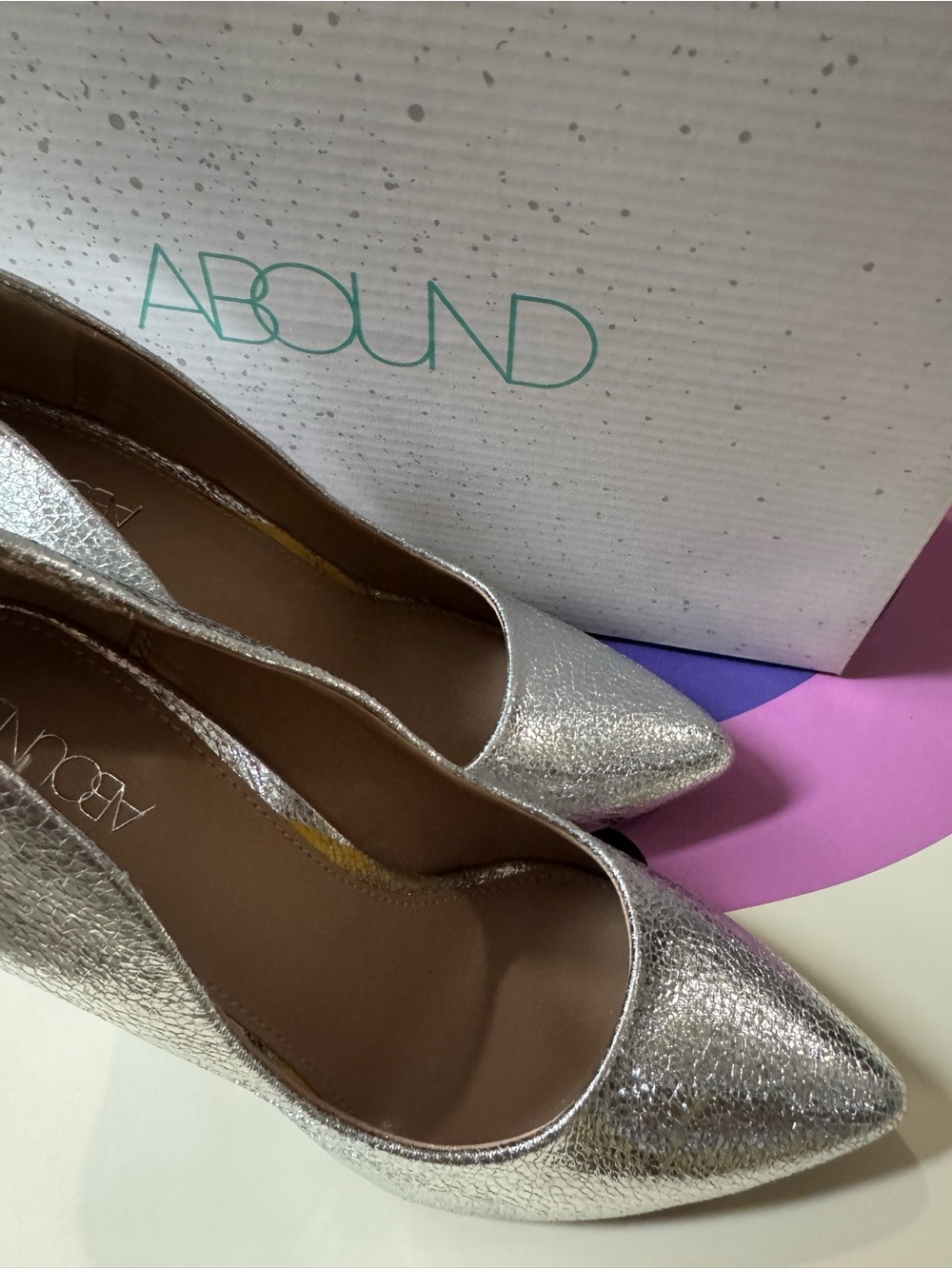 ABOUND Nordstrom Rack Silver Metallic Sexy Pointed-Toe Pumps - NWT/NIB - Size 6